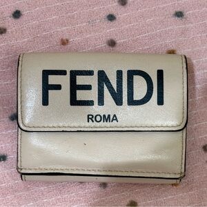 FENDI MICRO TRIFOLD Leather Micro Wallet AUTHENTIC